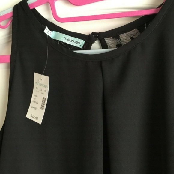 Black Dress with lace accent on the back - Large - Picture 4 of 6